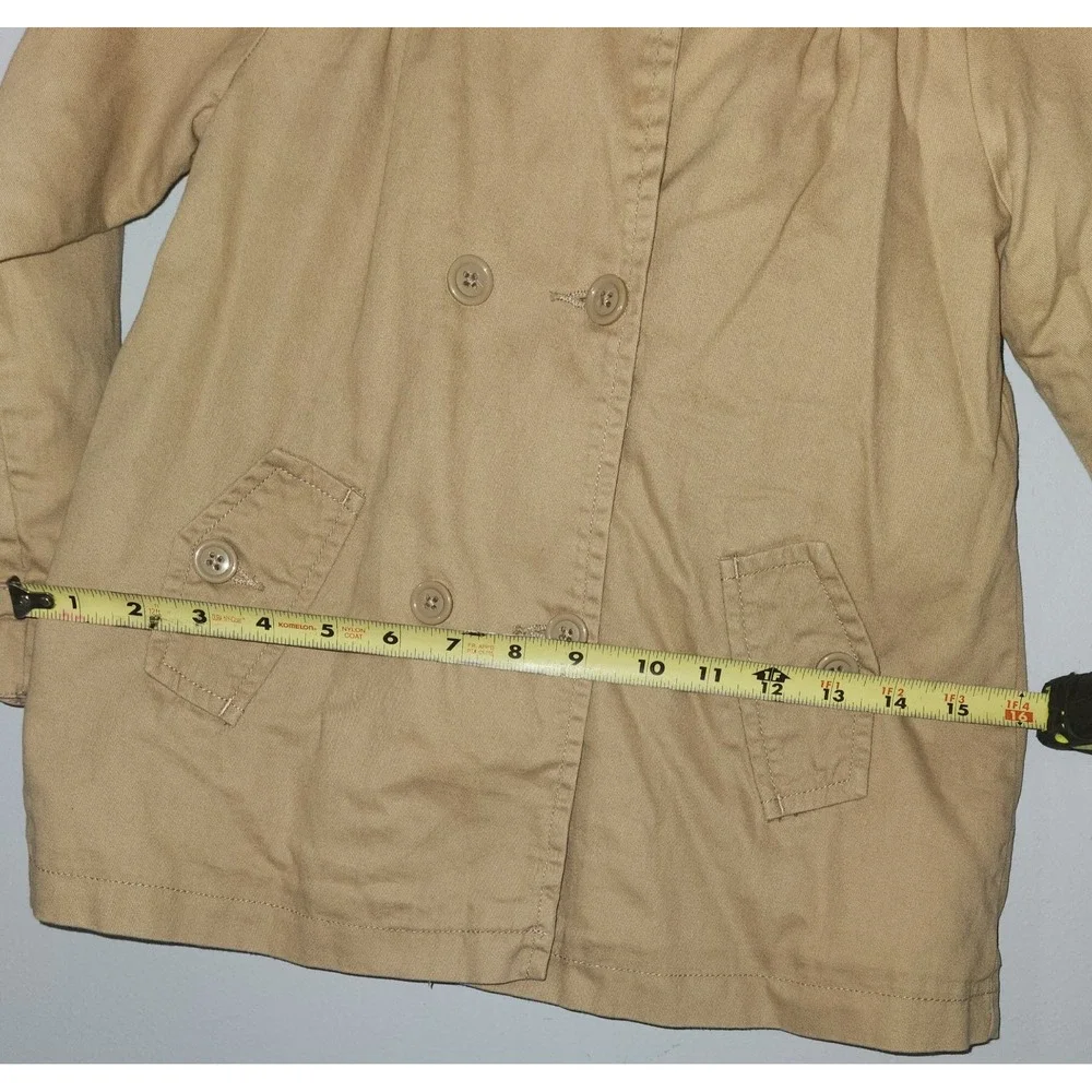 Children's Place Trench Coat Girls 5T Hooded Tan Beige Khaki Cotton Spring Fall
